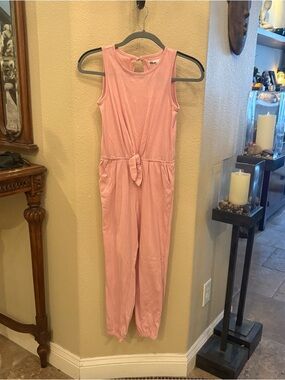 NWT~EPIC THREADS Girls Kids Pink Glittery Sleeveless Jumpsuit Size Medium